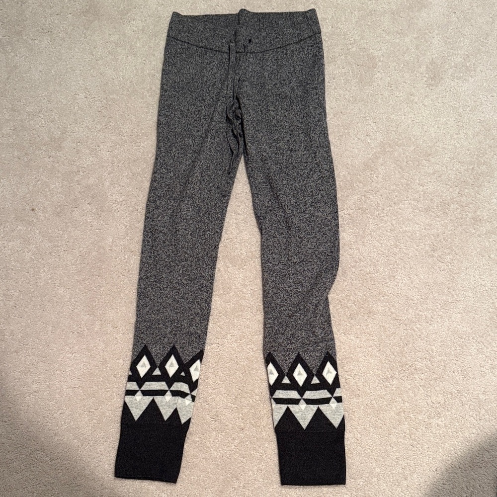 Gray Patterned Women's Leggings